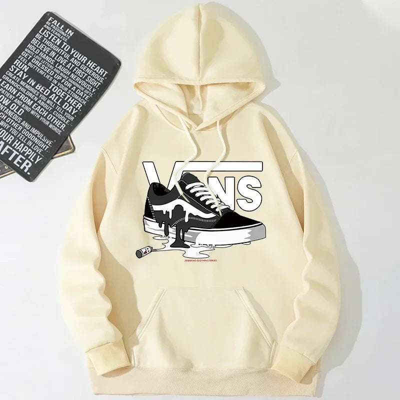 2025 New Hip Hop Clothes Print Hoodie Men Long Sleeve Fleece Sweatshirt Vintage Rock Band Streetwear