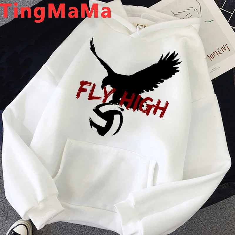Oya Oya Oya Haikyuu Japanese Anime Hoodies Men Kawaii Cartoon Nekoma Graphic Streetwear Kuroo Volleyball Sweatshirts Male
