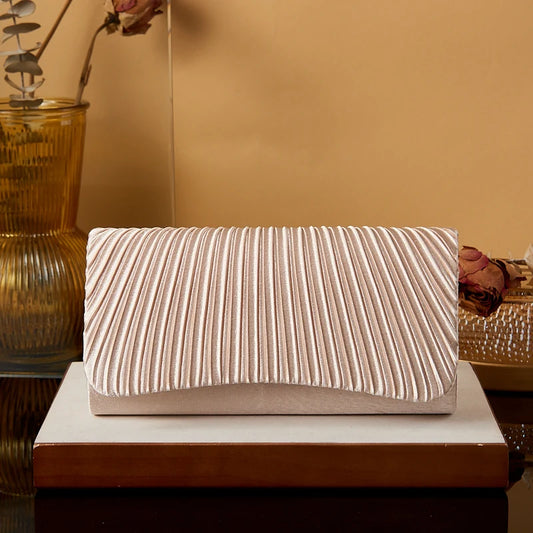 New satin dinner bag High-end banquet clutch bag dress Fashion clutch bag Small square bag Metal chain shoulder bag Wedding part