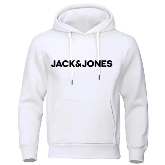Jack & Jones Men's and Women's Hooded Sweatshirts, Fashionable Loose and Casual, Comfortable Printed Sportswear, Streetwear
