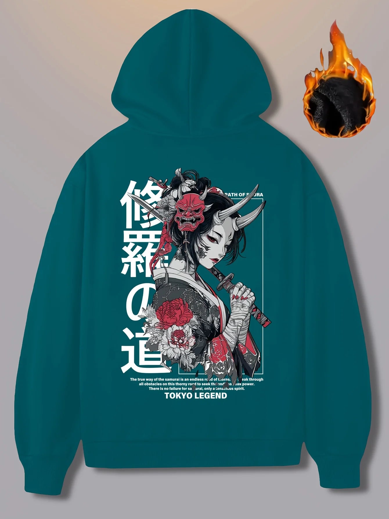 Japan Anime Beauty Samurai Street Sakura Men Women Pullover Hoodie Harajuku Y2K Casual Retro Autumn Winter Longsleeve Sweatshirt
