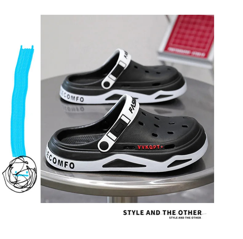 Summer Eva Style Breathable Sandals Women's Men's Garden Clog Shoes Outdoor Hole Beach Slippers Comfortable Household Slippers