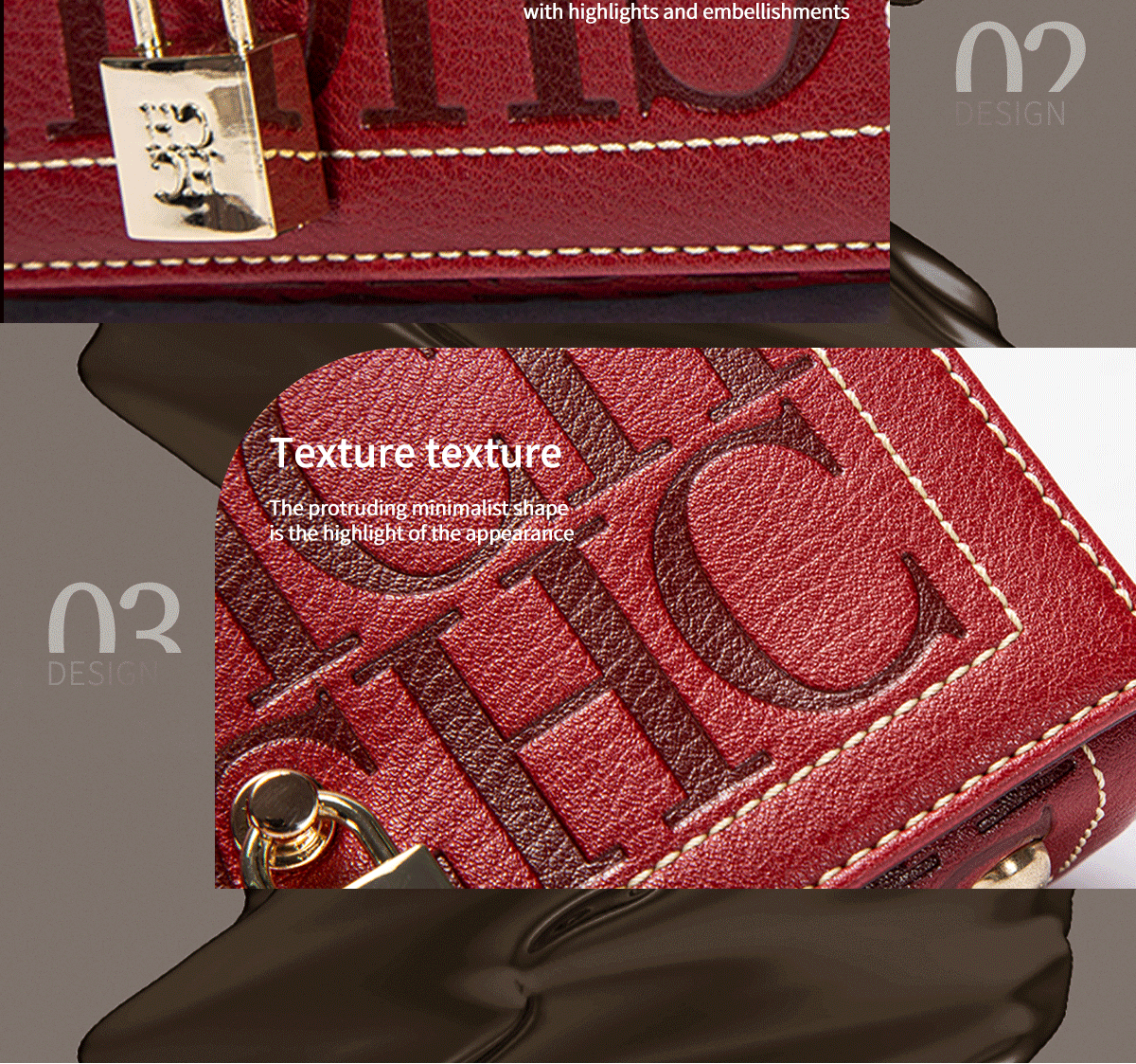 Classic Style Fashion Ladies Shoulder Bag Exquisite Craftsmanship Letters Printing Design Minimalist Women's Crossbody Bag