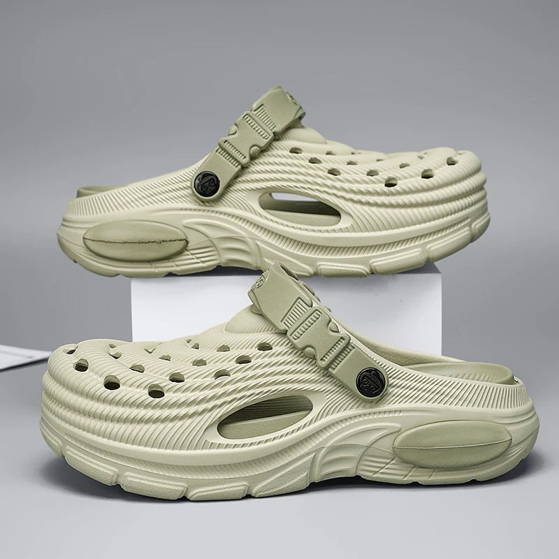Plus Size47 48 Men Clogs Sandals Summer Outdoor Garden Clogs Hole Shoes Male Casual Shoes Water Shoes Comfort Home Soft Slippers