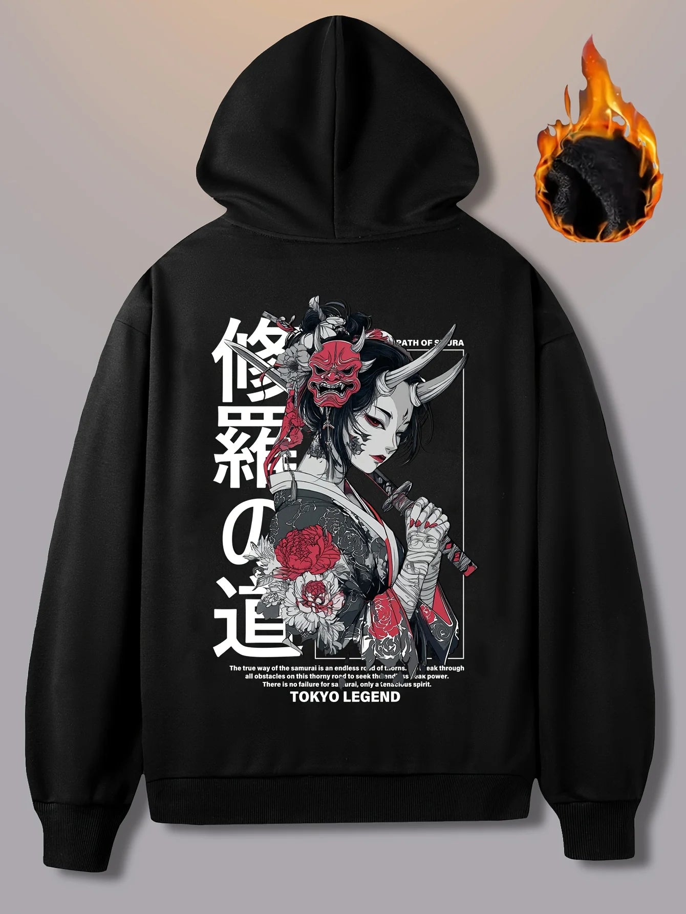 Japan Anime Beauty Samurai Street Sakura Men Women Pullover Hoodie Harajuku Y2K Casual Retro Autumn Winter Longsleeve Sweatshirt