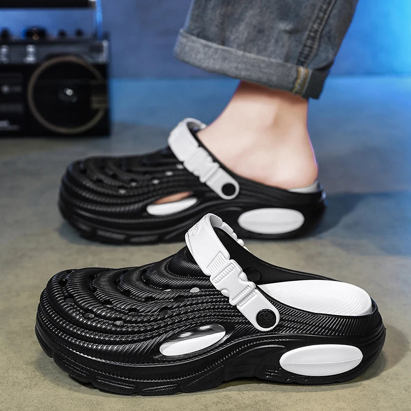 Plus Size47 48 Men Clogs Sandals Summer Outdoor Garden Clogs Hole Shoes Male Casual Shoes Water Shoes Comfort Home Soft Slippers
