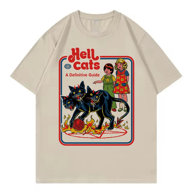 Let's Sacrifice Toby Horror Satanist Graphic Tops Unique Creative Cartoon Streetwear Unisex Scary Short-sleev Tee Ropa Hombre