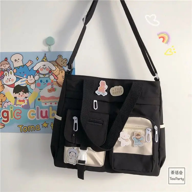 Nylon Waterproof Canvas Women Handbags Shoulder Bag Japanese Ladies Messenger Bag Student School Crossbody Bags for Girl Satchel