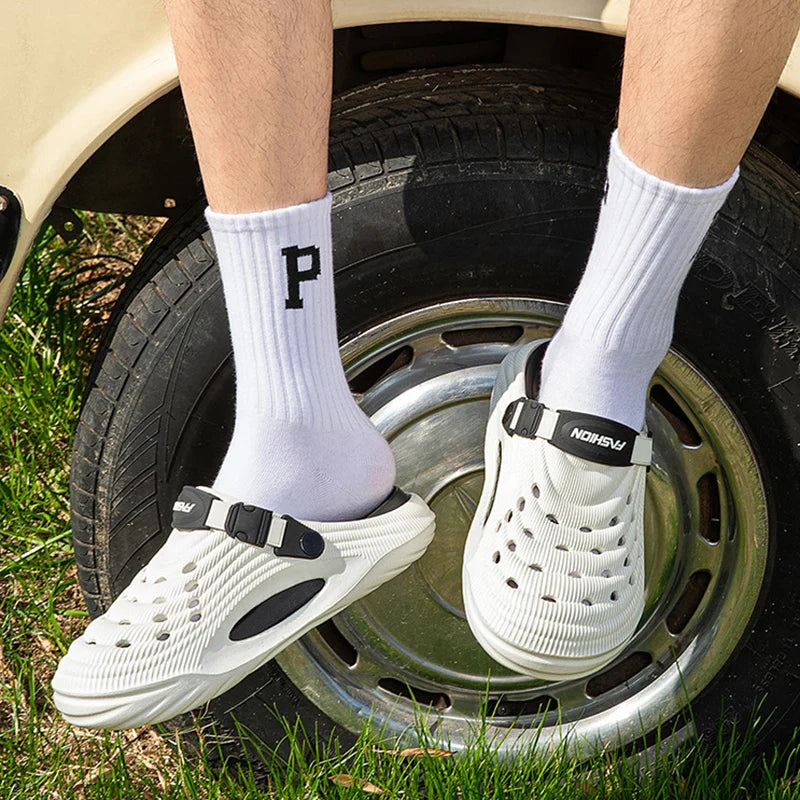 Summer Non Slip Platform Clogs Sandals Men Couple Soft Sole Breathable Beach Slippers Woman Comfortable Slin On Sport Slippers