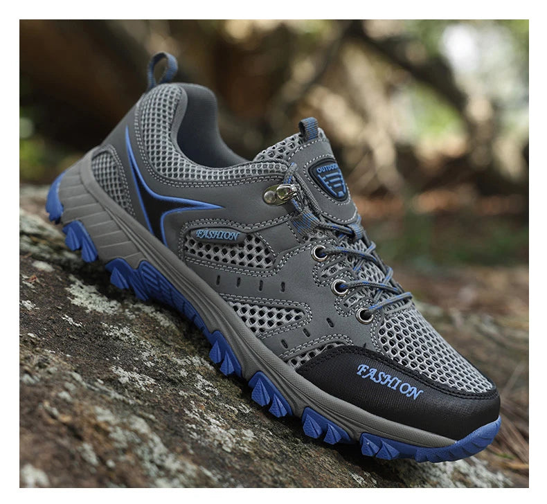 Men's Shoes Mesh Summer Non-slip Platform Soled Outdoor Hiking Shoes