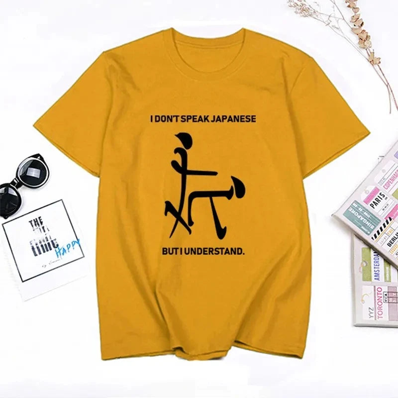 Fashion Humor Oversized T-shirt It Means Friendship in Chinese Funny Meme T Shirt Unisex Casual O-Neck Short Sleeve T Shirts