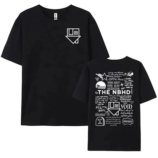 The  NBHD Band Printing T-shirt Cotton High Quality Women/Men Tshirts Ropa Mujer Street Y2K Casual Short Sleeve Tee-shirt Male