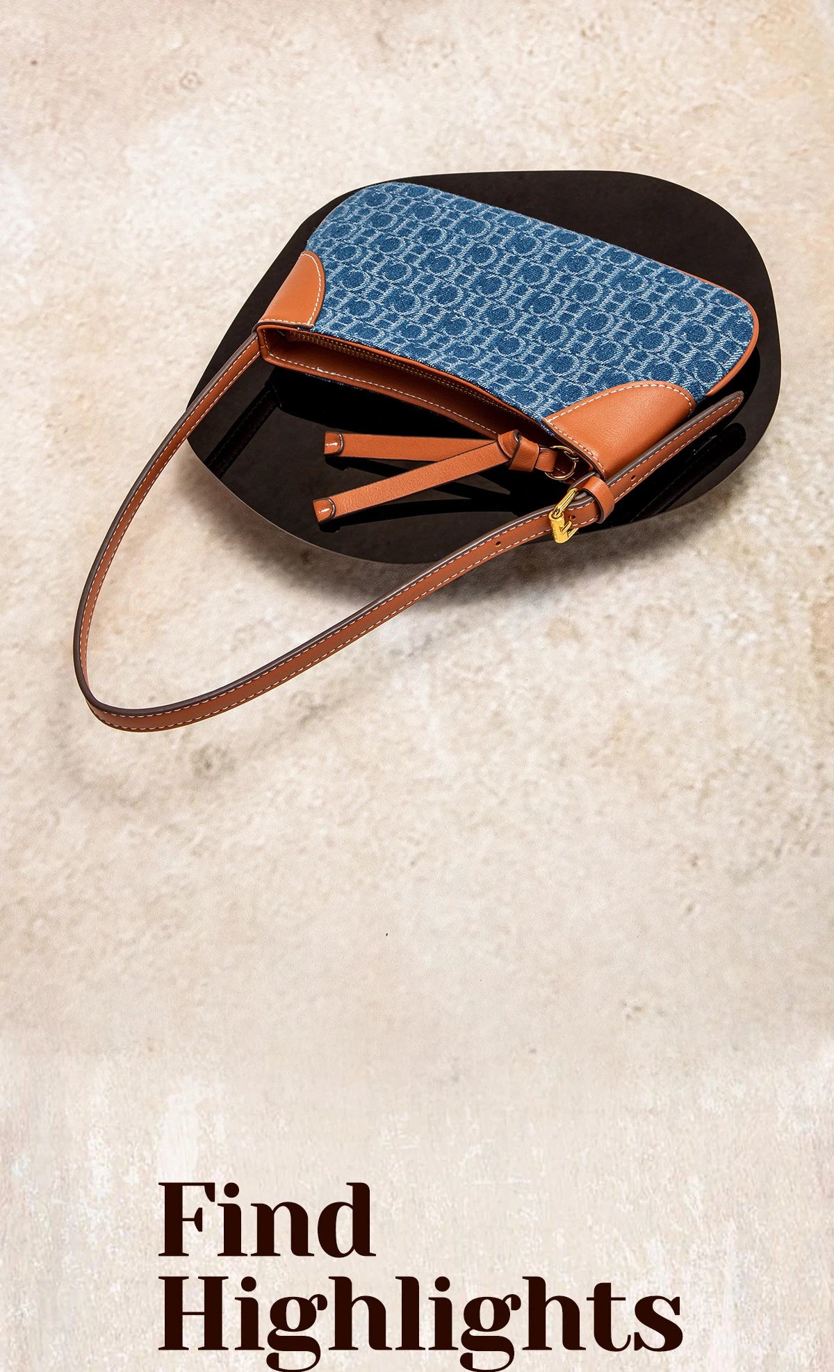 CHCH Women's Handbag 2025 Summer Cowboy Splicing Design Phone Bag Simple Commuter Underarm Bag Wallet