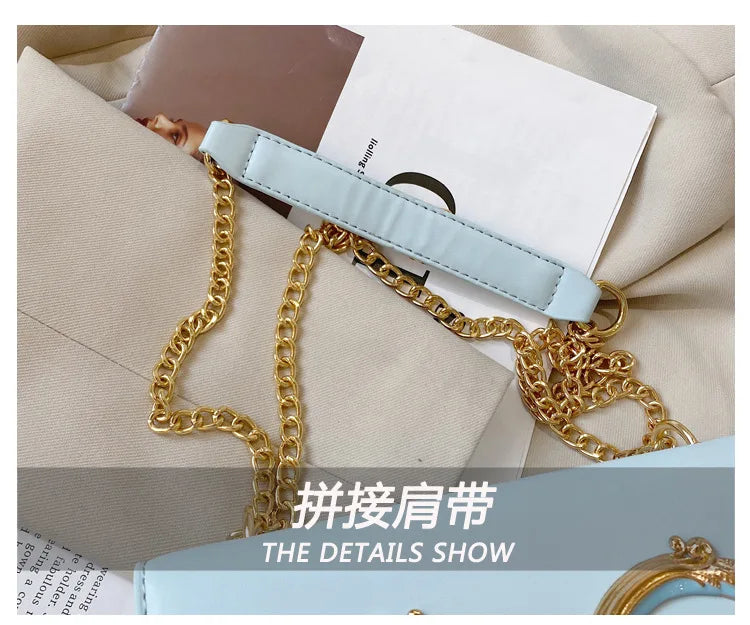Banquet small square bag, women's new fashionable and versatile chain shoulder crossbody bag
