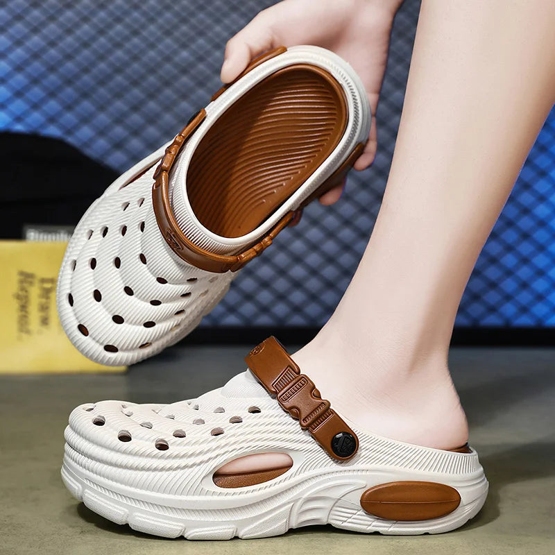 Plus Size47 48 Men Clogs Sandals Summer Outdoor Garden Clogs Hole Shoes Male Casual Shoes Water Shoes Comfort Home Soft Slippers