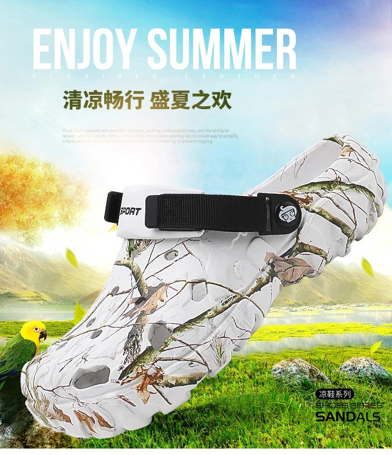 Summer Men's Clogs Sandals Home Garden Shoes Comfortable Men Women Slippers Non-Slip Soft Bottom Flip Flop Sandals Big Size46 47