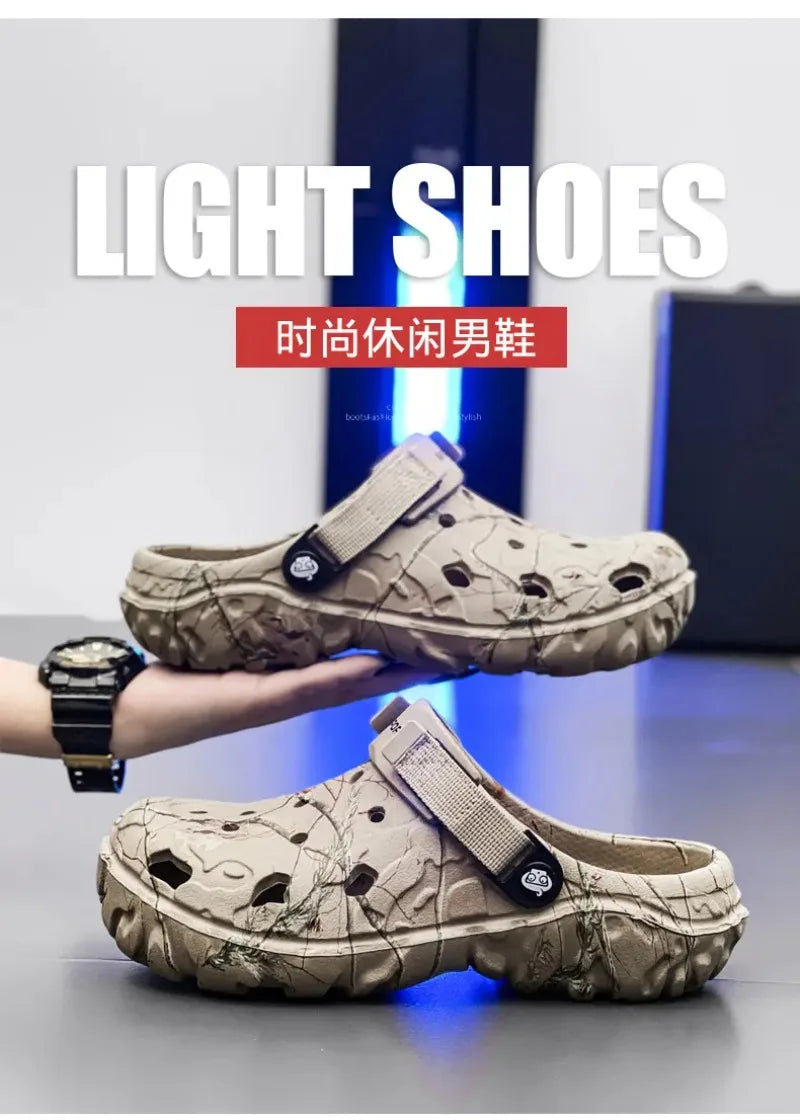 Men Clogs Slippers High Quality Classic Outdoor Anti-Slip Garden Shoes Lightweight Fashion Casual Sandals Big Size 45 46 47