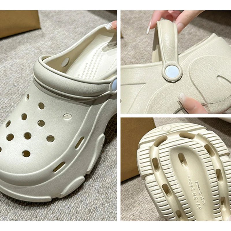 Chunky Platform Clogs Sandals Women Summer Soft Thick Bottom Beach Garden Shoes Woman Slide Non Slip EVA Wedge Slippers