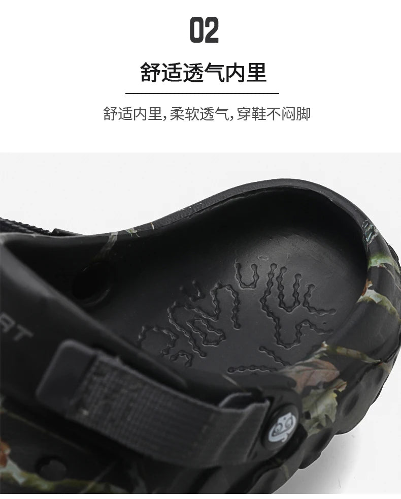 Summer Men's Clogs Sandals Home Garden Shoes Comfortable Men Women Slippers Non-Slip Soft Bottom Flip Flop Sandals Big Size46 47