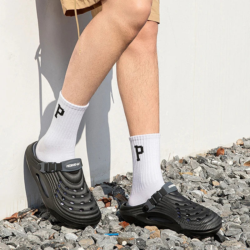 Summer Non Slip Platform Clogs Sandals Men Couple Soft Sole Breathable Beach Slippers Woman Comfortable Slin On Sport Slippers