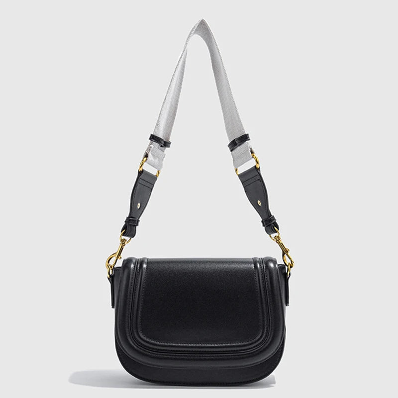 2025 New Women's Bag Wide Shoulder Strap Shoulder Bag Diagonal Underarm Bag