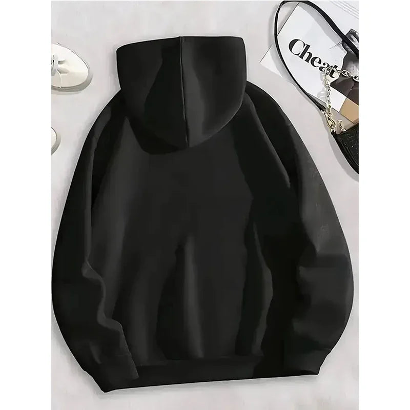 Bow Heart Love Leopard Print Hoodies Long Sleeve Funny Sweatshirts Streetwear Women's Casual Graphic Hooded Pullovers Clothes