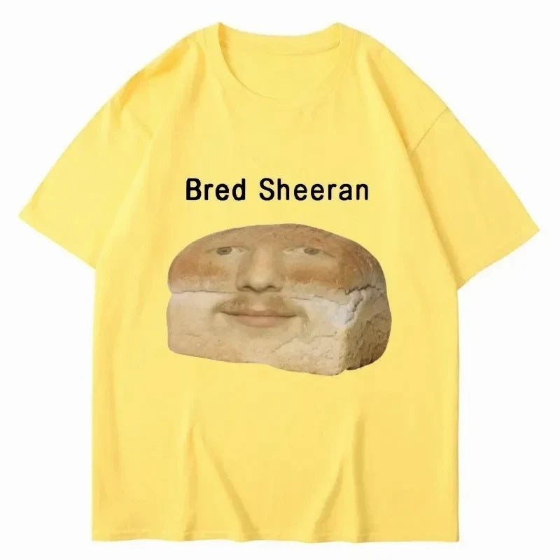 Funny Ed Sheeran Meme Print T Shirts Men Women Humor Creativity Short Sleeve Casual Soft Summer T-shirt Streetwear