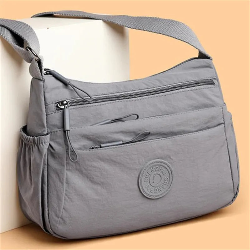 Multi-Layer Casual Crossbody Bag for Women, Solid Color Multi-Pocket, Versatile for Commuting, Travel, Shopping, Mother'S Gift