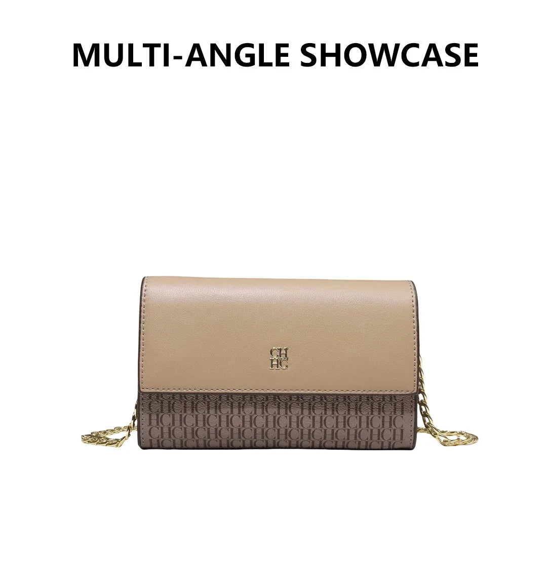CH Fashion Women's Shoulder Bag with Letter Printing Design 2025 Festival Essential Versatile Women's Chain Bag