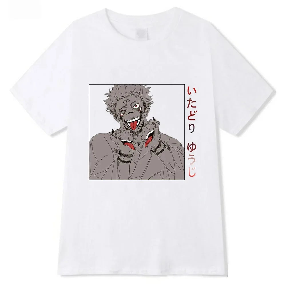 Goth Clothes Gojo Graphic Tshirt Anime Jujutsu Kaisen Funny Summer T-shirt for Women Japanese T Shirts Cartoon Woman Tshirts