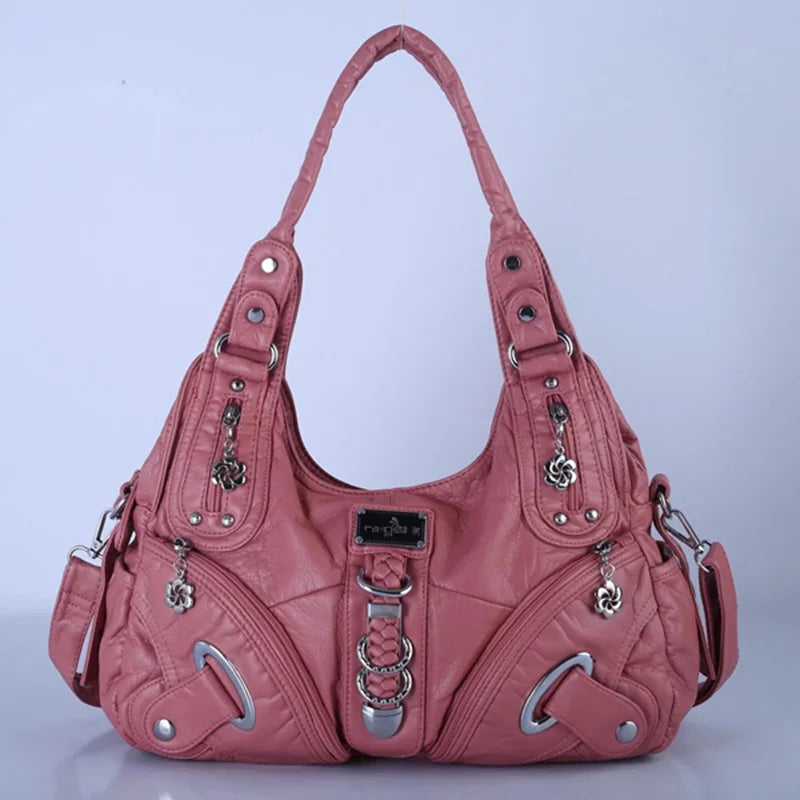 Angel kiss Women Handbags Fashion Shoulder Bag Large Tote Top-handle Shopping Pack Multifunctional Satchel Lady Hobos  Big Purse