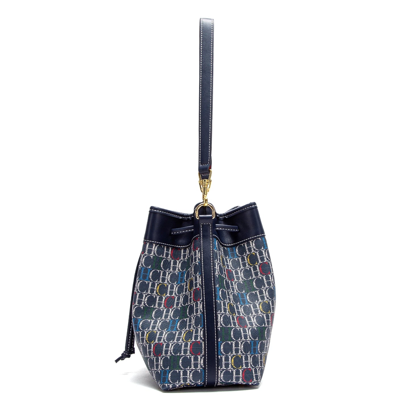 CHCH Women's Bucket Bag Spring New Wine Red Drawstring Bag Dual purpose Shoulder Strap Commuter Wallet