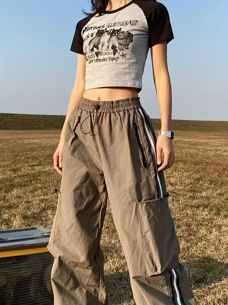 Cropped Aesthetic Y2k 90s Funny Cute Cat T Shirt Women Crop Top Shirt Harajuku Graphic Ulzzang T-shirt 90s Tshirt Top Tee Female