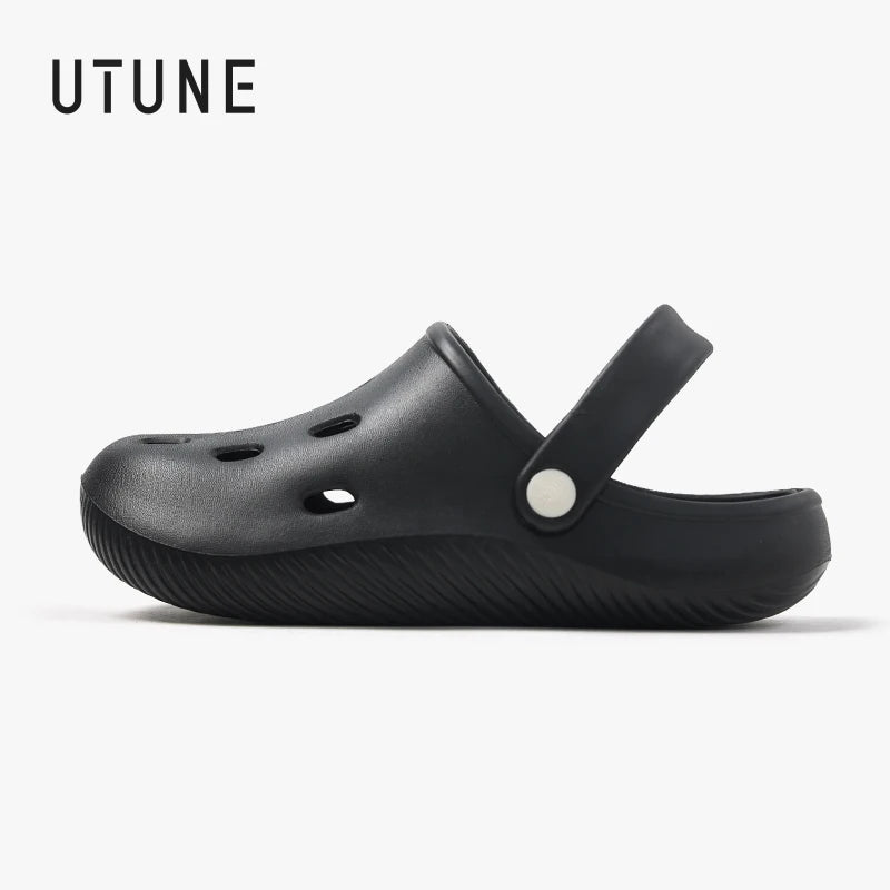 UTUNE 2025 Summer New Design Lightweight Breathable Clogs Unisex Non-Slip Slippers  Beach Sandals Trendy Comfortable Casual Shoe