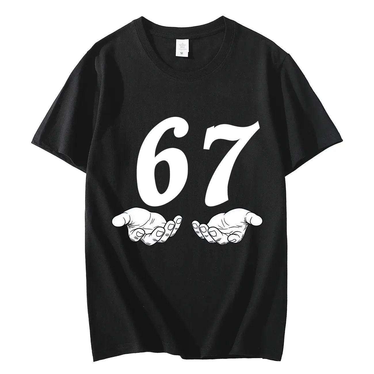 Six Seven 6 7 Meme Funny Hands T-shirt High Street Trend Fashion Short Sleeve T-shirts Men Women Clothing Casual Cotton T Shirts