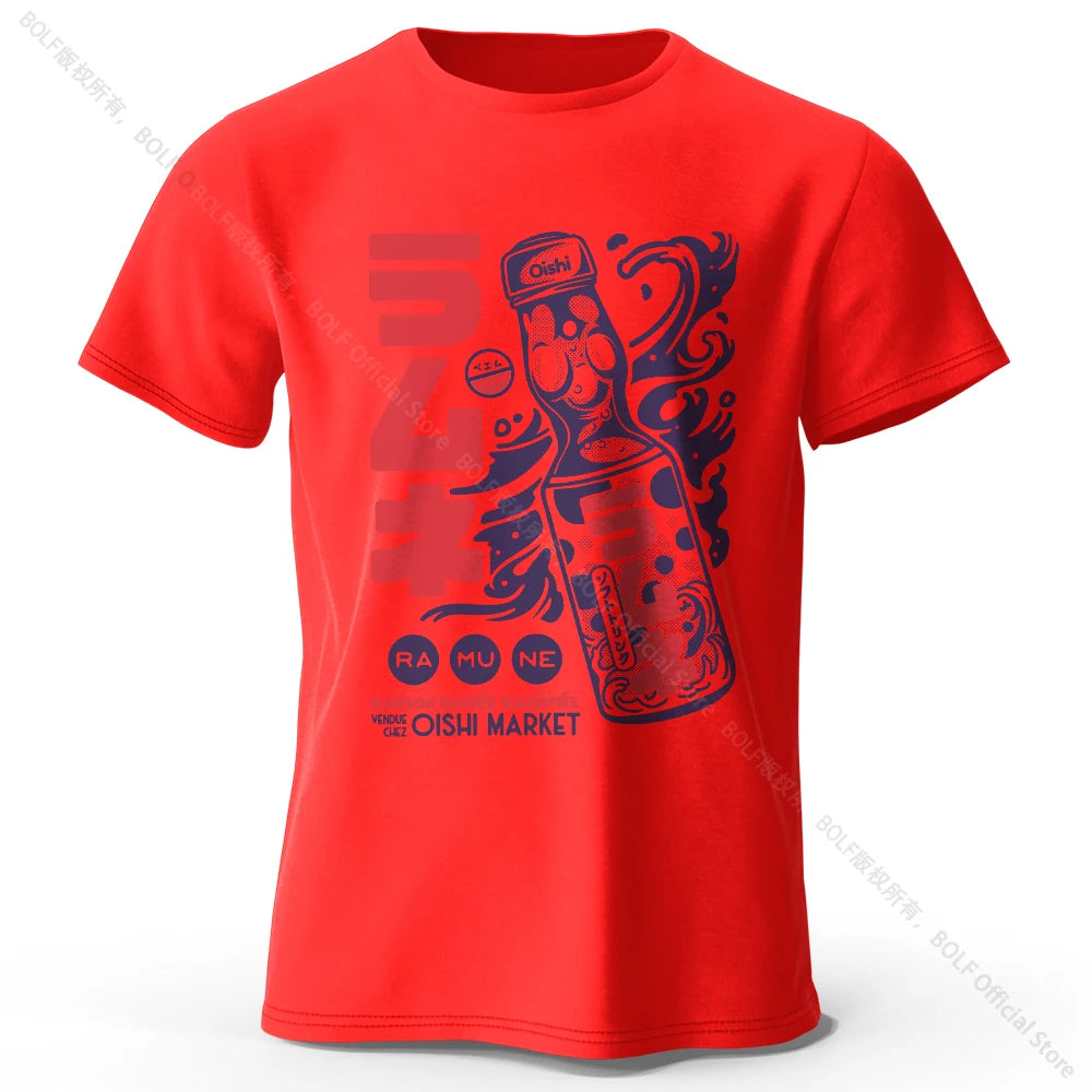 Men's Anime Character Printed 100% Cotton T-Shirt, Soft Fabric Round Neck Short Sleeve Tee, Unisex Harajuku