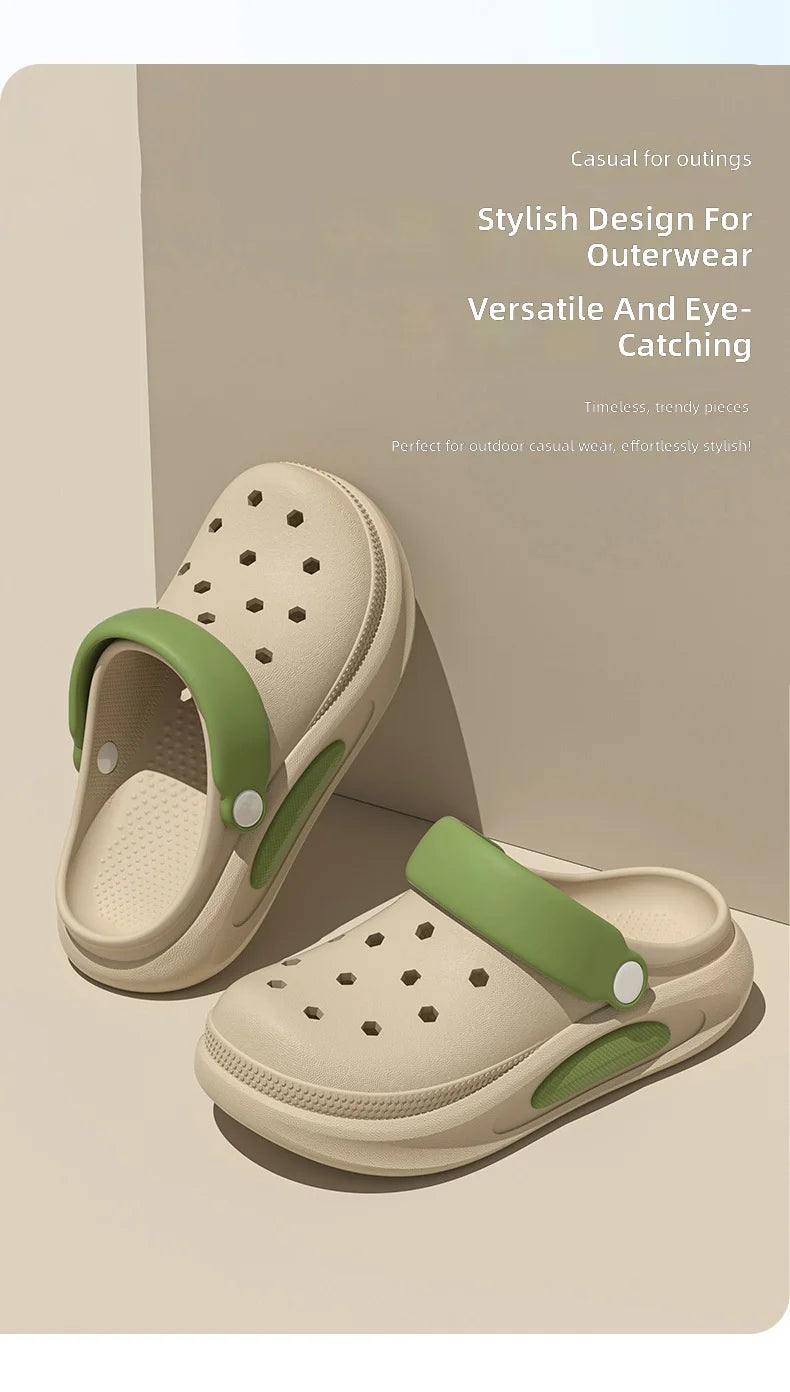 Summer Clogs Women Cute 3D Charms Garden Sandals Lightweight Soft EVA Beach Slippers Outdoor Non Slip Fashion Thick  Sole Shoes