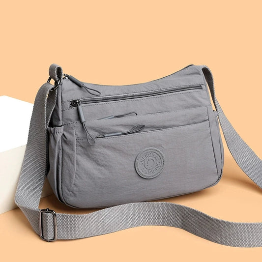 Multi-Layer Casual Crossbody Bag for Women, Solid Color Multi-Pocket, Versatile for Commuting, Travel, Shopping, Mother'S Gift