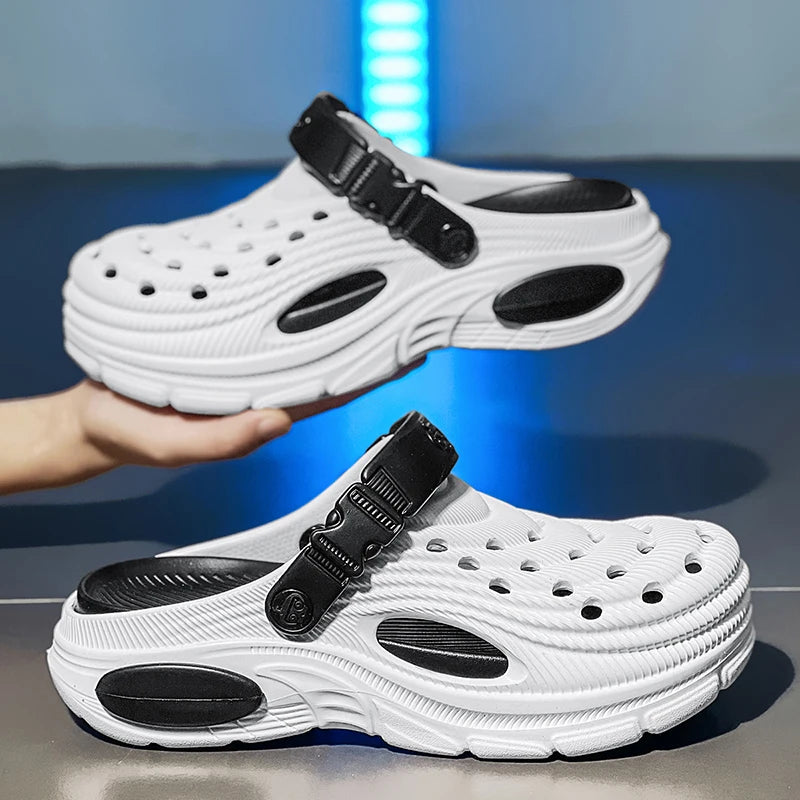 Plus Size47 48 Men Clogs Sandals Summer Outdoor Garden Clogs Hole Shoes Male Casual Shoes Water Shoes Comfort Home Soft Slippers
