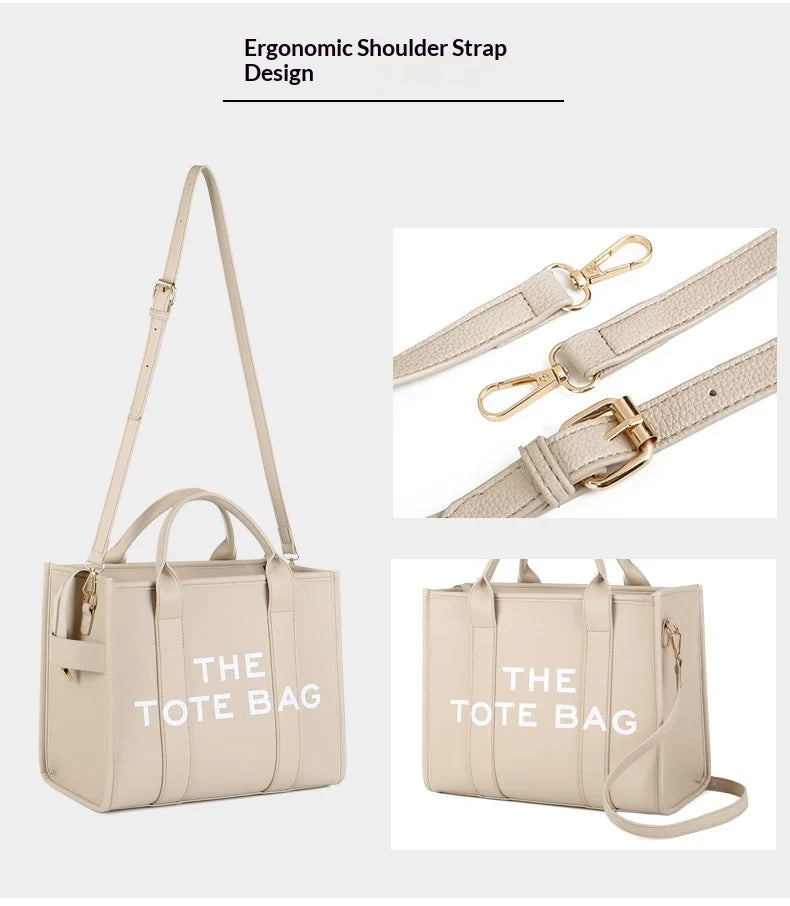 Luxury Designer Bag Tote Women Handbags Letter Shoulder Bags Brands Soft PU Shopper Purses Crossbody Bags for Women Clutch