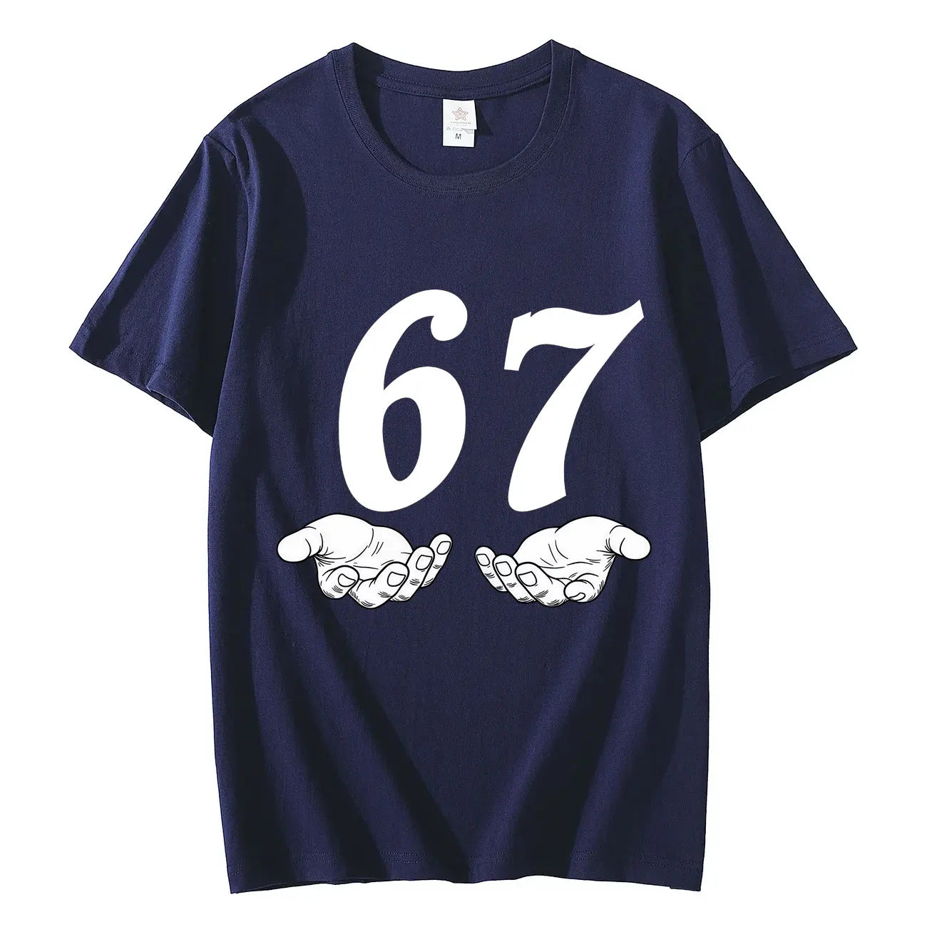 Six Seven 6 7 Meme Funny Hands T-shirt High Street Trend Fashion Short Sleeve T-shirts Men Women Clothing Casual Cotton T Shirts
