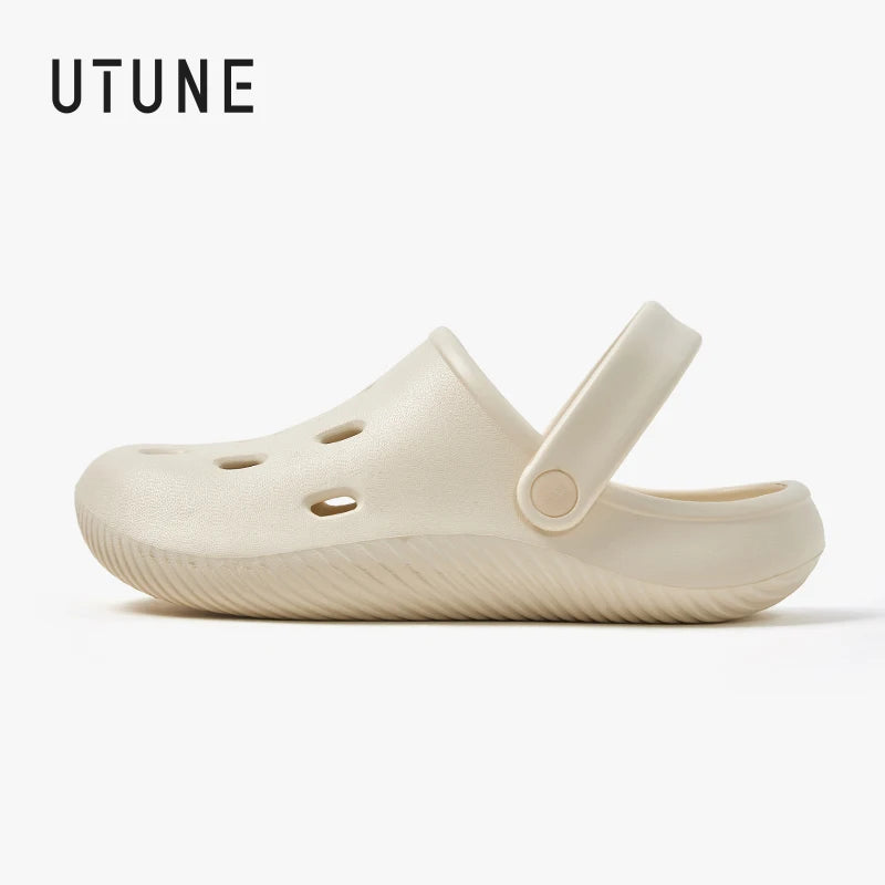 UTUNE 2025 Summer New Design Lightweight Breathable Clogs Unisex Non-Slip Slippers  Beach Sandals Trendy Comfortable Casual Shoe
