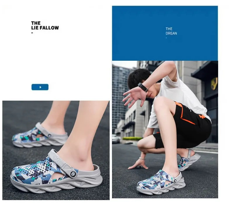 Men Sandals Clogs Summer Shoes for Men EVA Lightweight Water Shoes Unisex Slippers for Summer Outdoor Beach Slippers Large Size