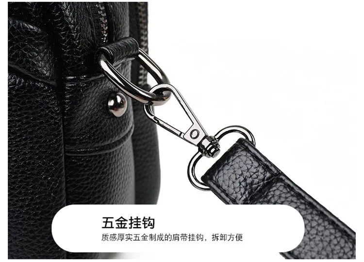 Women's Crossbody Bag, Water-Resistant Solid Color Square Shoulder Bag, Three Layer Zipper Closure Phone Purse Pouch for Women