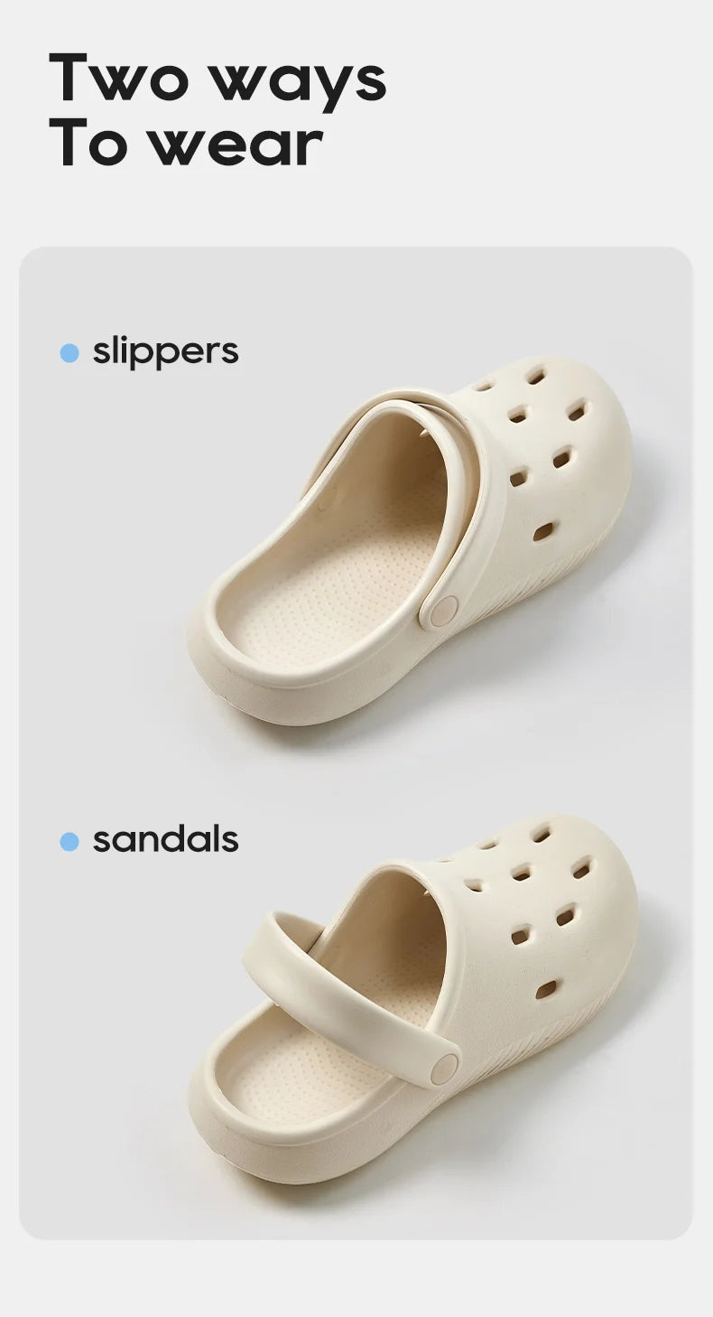 UTUNE 2025 Summer New Design Lightweight Breathable Clogs Unisex Non-Slip Slippers  Beach Sandals Trendy Comfortable Casual Shoe