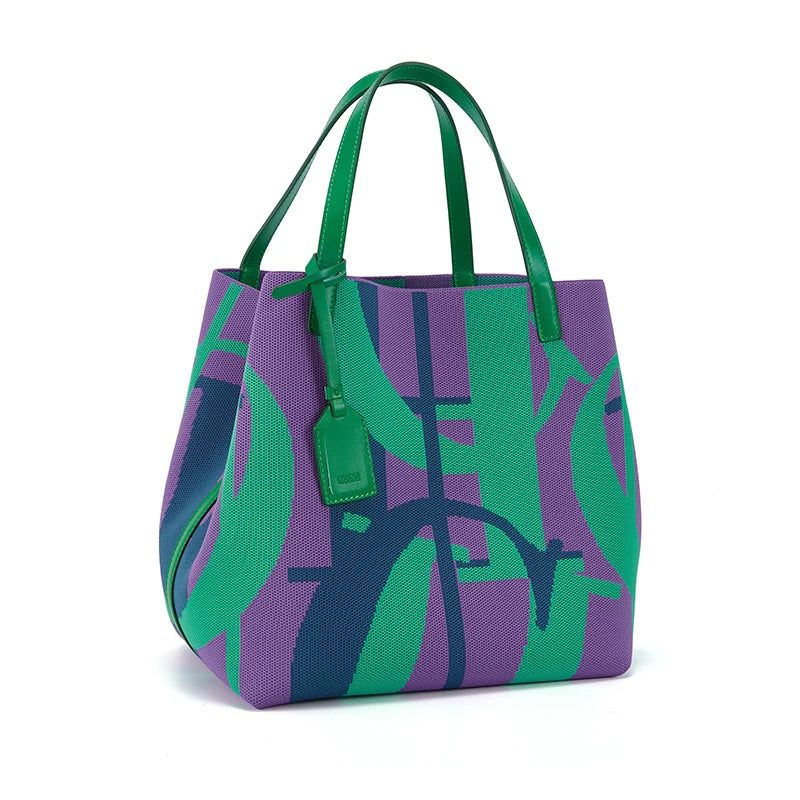 Fashionable Classic New Solid Color Outer Bag Women's Handbag Exquisite Handcrafted Weaving Large Capacity Handbag