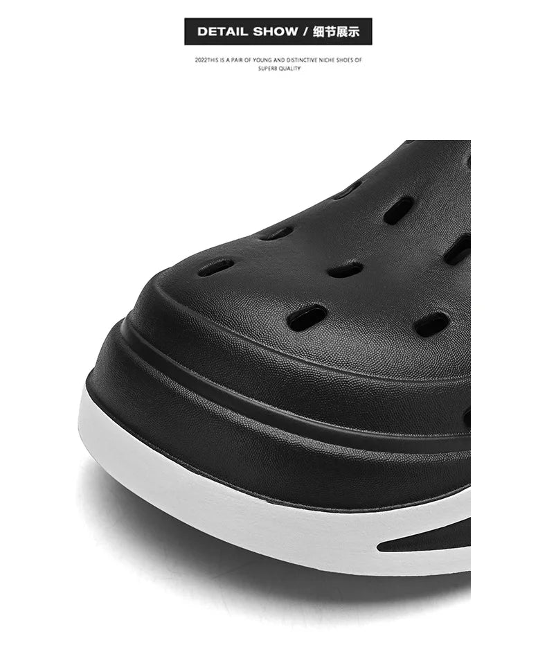 Summer Eva Style Breathable Sandals Women's Men's Garden Clog Shoes Outdoor Hole Beach Slippers Comfortable Household Slippers