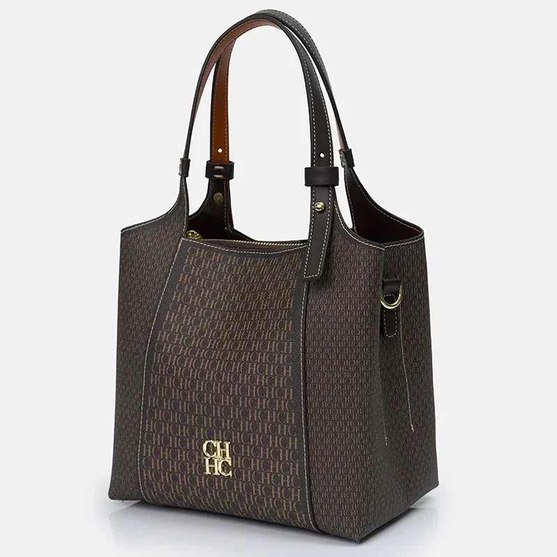 CH Fashion Letter Printed Design Women's Handbag High-end Light Luxury Vintage Brand Large Capacity New Women's Tote Bag