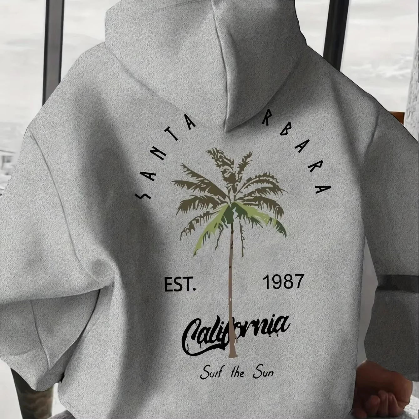 2026 hit product - Palm leaf pattern printed hoodie. Soft and comfortable. Fall and winter men's and women's top.