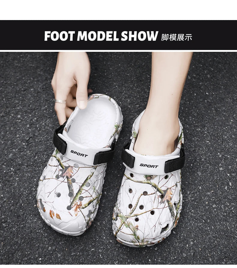 Summer Men's Clogs Sandals Home Garden Shoes Comfortable Men Women Slippers Non-Slip Soft Bottom Flip Flop Sandals Big Size46 47